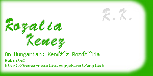 rozalia kenez business card